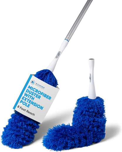 2 Pack of Microfiber Flexible Dusters | from Microfiber Wholesale | Clean Ceiling Fans, Cobwebs, Light Fixtures, Delicate Objects