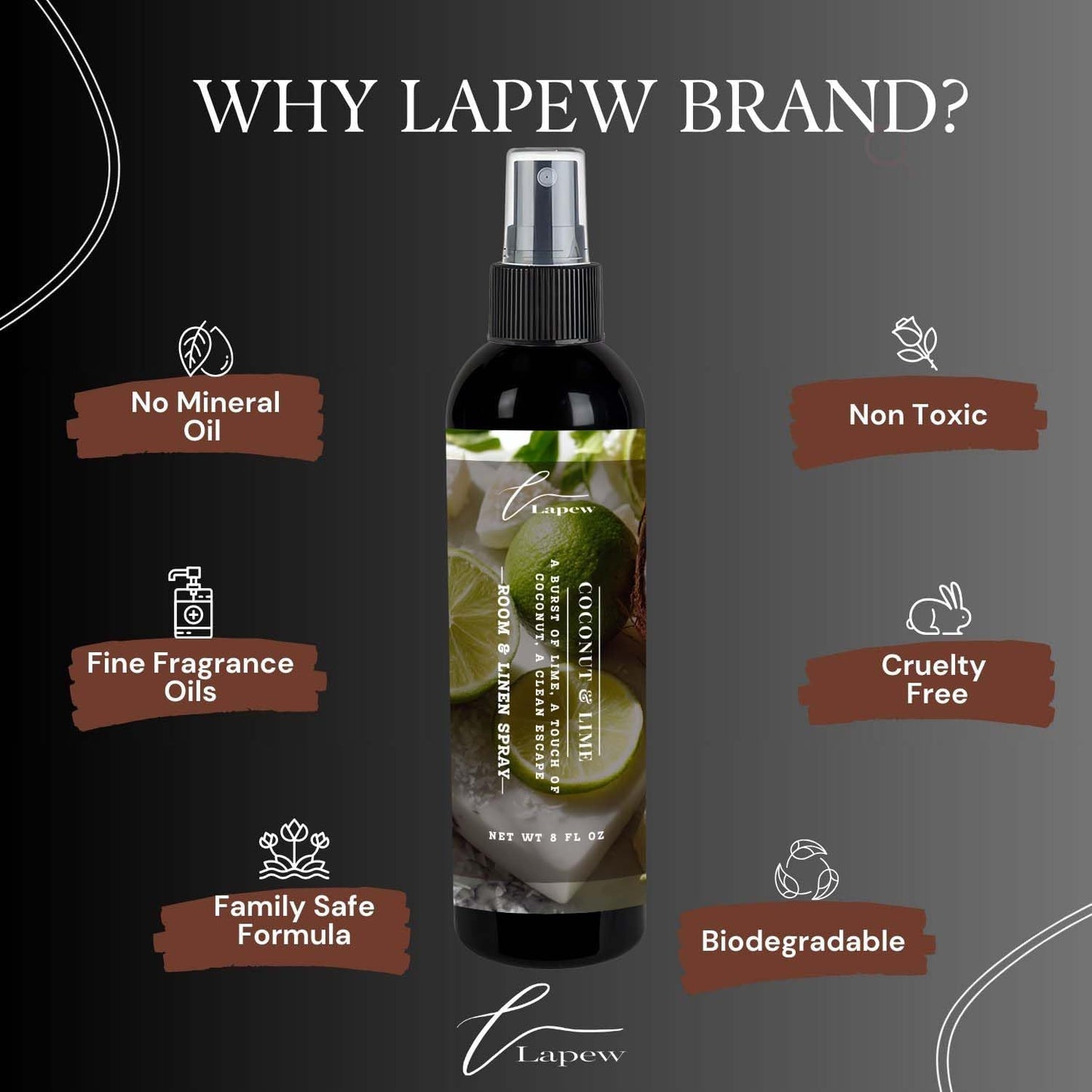 Lapew Room & Linen Spray | Fragrance Mist for Home, Car & Office | Fabric & Air Freshener | Neutralizing Mist | Made in USA | Cozy Cinnamon & Apple - Colors B