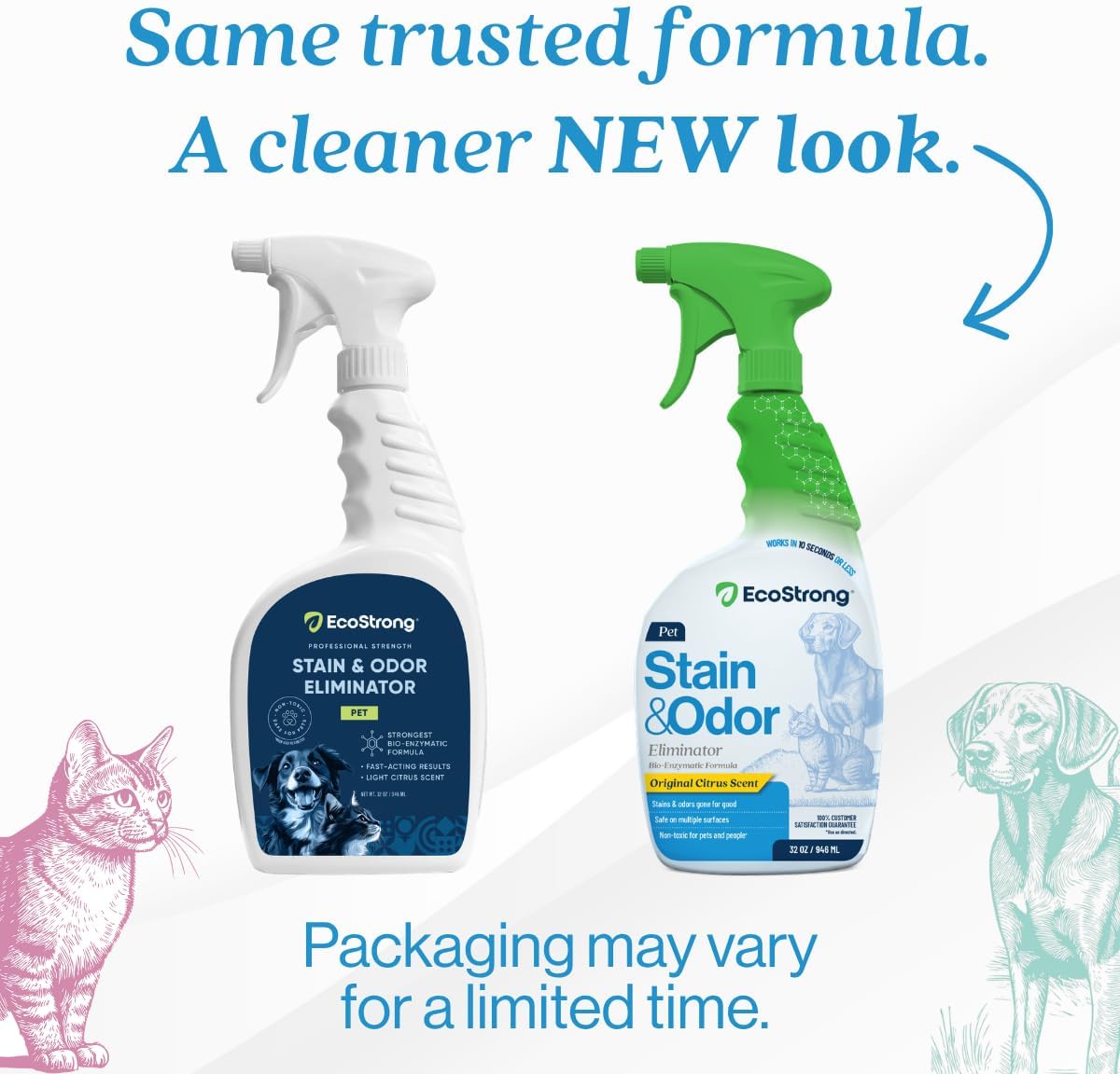 Eco Strong Pet Stain and Odor Remover - Cat Urine Enzyme Cleaner Destroyer, Urine Destroyer for Dogs, Pet Urine Enzyme Cleaner - 128 Oz