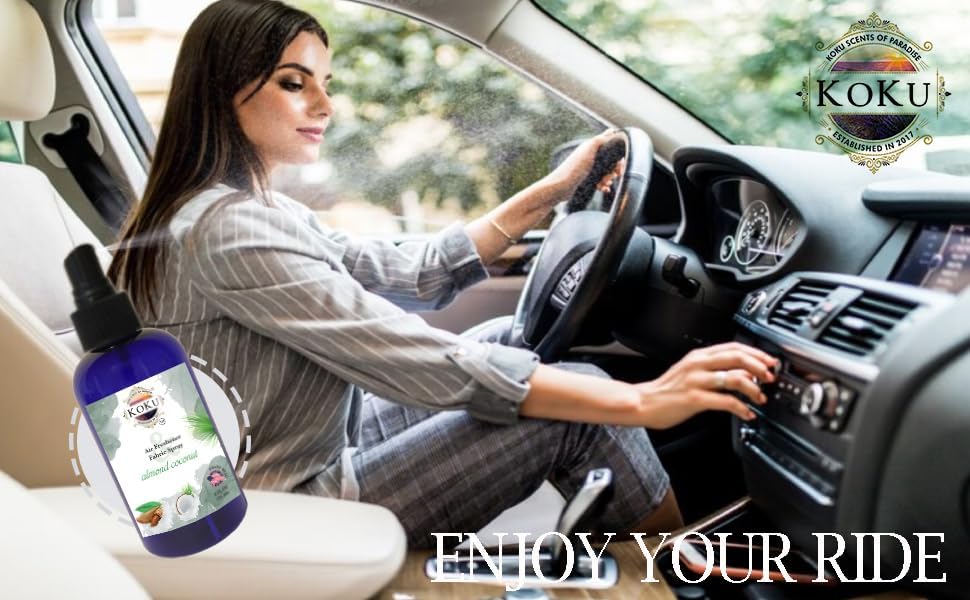 Almond Coconut Air Freshener - Room Spray - Odor Eliminator - Deodorizer - Car Air Freshener - Home Spray - Linen Spray - Fabric Refresher - Non-Toxic - Alcohol Free – Made in USA (4 Oz)