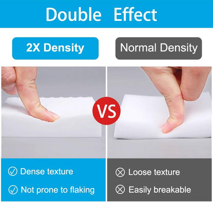 SmilinFit Magic Sponge Erasers, 20 Pack 2X Density Stronger Melamine Sponge Foam Pads, Multi-Functional Household Cleaning Supplies Cleaner for Kitchen, Bathroom, Bathtub, Sink, Wall Cleaner