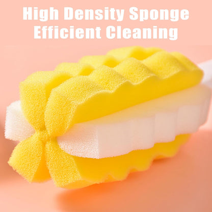 INVODA 4PCS Bottle Brush Long Handle Cup Cleaner Brush Sponge Bottle Scrubber Detachable Handle Portable Sponge Cleaning Brush for Baby Bottle Dishwashing Kitchen Clean Glasses Mugs (4 PCS)