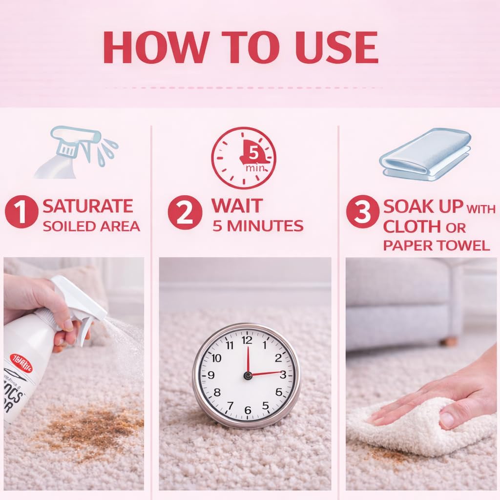 SKOUT'S HONOR Severe Mess Stain & Odor Eliminator, Powerful Stain Remover and Carpet Cleaner for Tough Dog Messes, Eco-Friendly Carpet Deodorizer, Cleaning Spray and Poop Spray, 35 oz