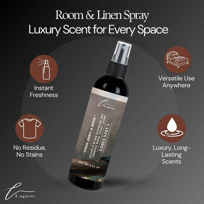 Lapew Room & Linen Spray | Fragrance Mist for Home, Car & Office | Fabric & Air Freshener | Neutralizing Mist | Made in USA | Cozy Cinnamon & Apple - Colors A