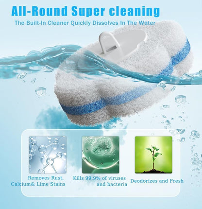 Disposable Toilet Brush and Holder Set with 48 PCS Refills, Deep Cleaning Toilet Bowl Cleaner Wands for Toilet Bowl, Sink, Toilet Cleaning System Starter Kit