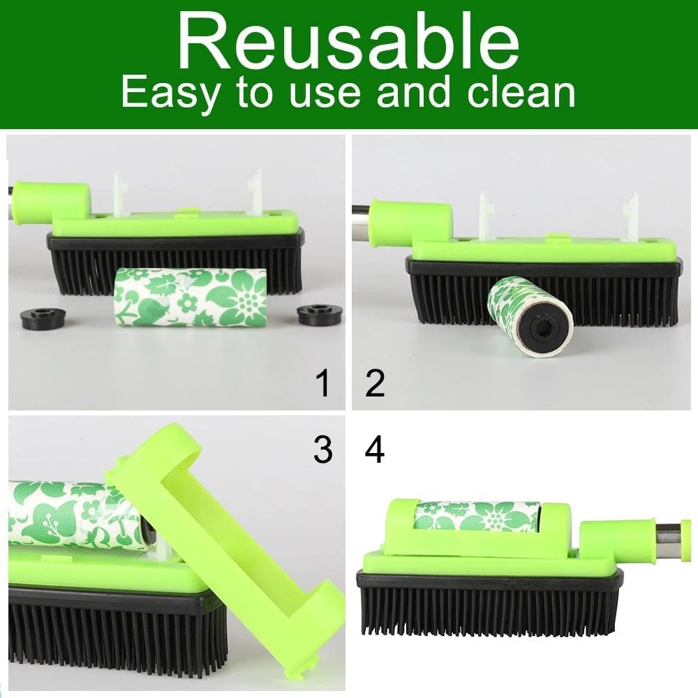 Rubber Pet Hair Removal Brush Lint & Cat Dog Hair Remover Brush Pet Silicone Lint and Debris Remover for Cleaning, Grooming, Home,Black