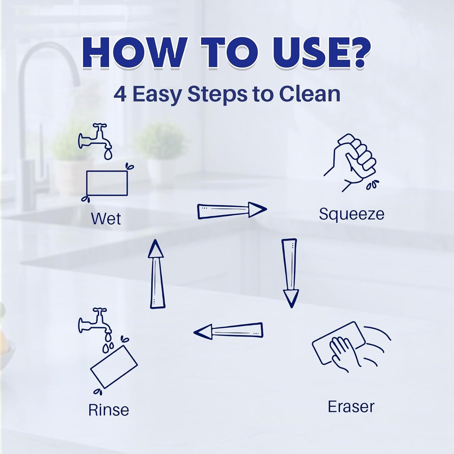 Glass Cooktop Cleaner Sponge, 10 Pack GRS Certified Stove Top Cleaner 2X Density Magic Melamine Sponge Eraser, Extra Durable & Long Lasting, for Kitchen Glass Marble Ceramics Top Daily Cleaning