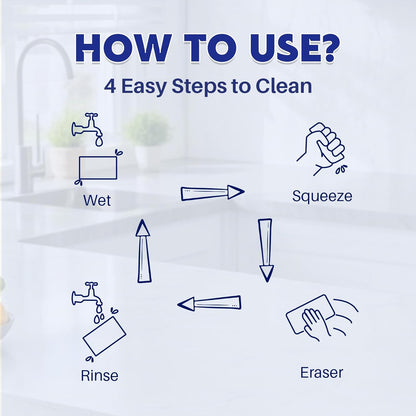 Glass Cooktop Cleaner Sponge, 10 Pack GRS Certified Stove Top Cleaner 2X Density Magic Melamine Sponge Eraser, Extra Durable & Long Lasting, for Kitchen Glass Marble Ceramics Top Daily Cleaning