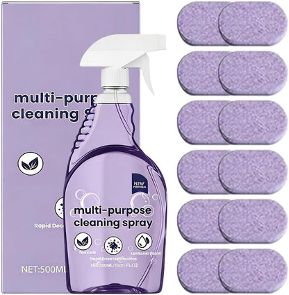 Spray Oven Cleaner & All-Purpose Cleaner, Multi-Surface Cleaning Spray with Concentrated Tablets for Grill, Kitchen, Bathroom, Home (12pcs)