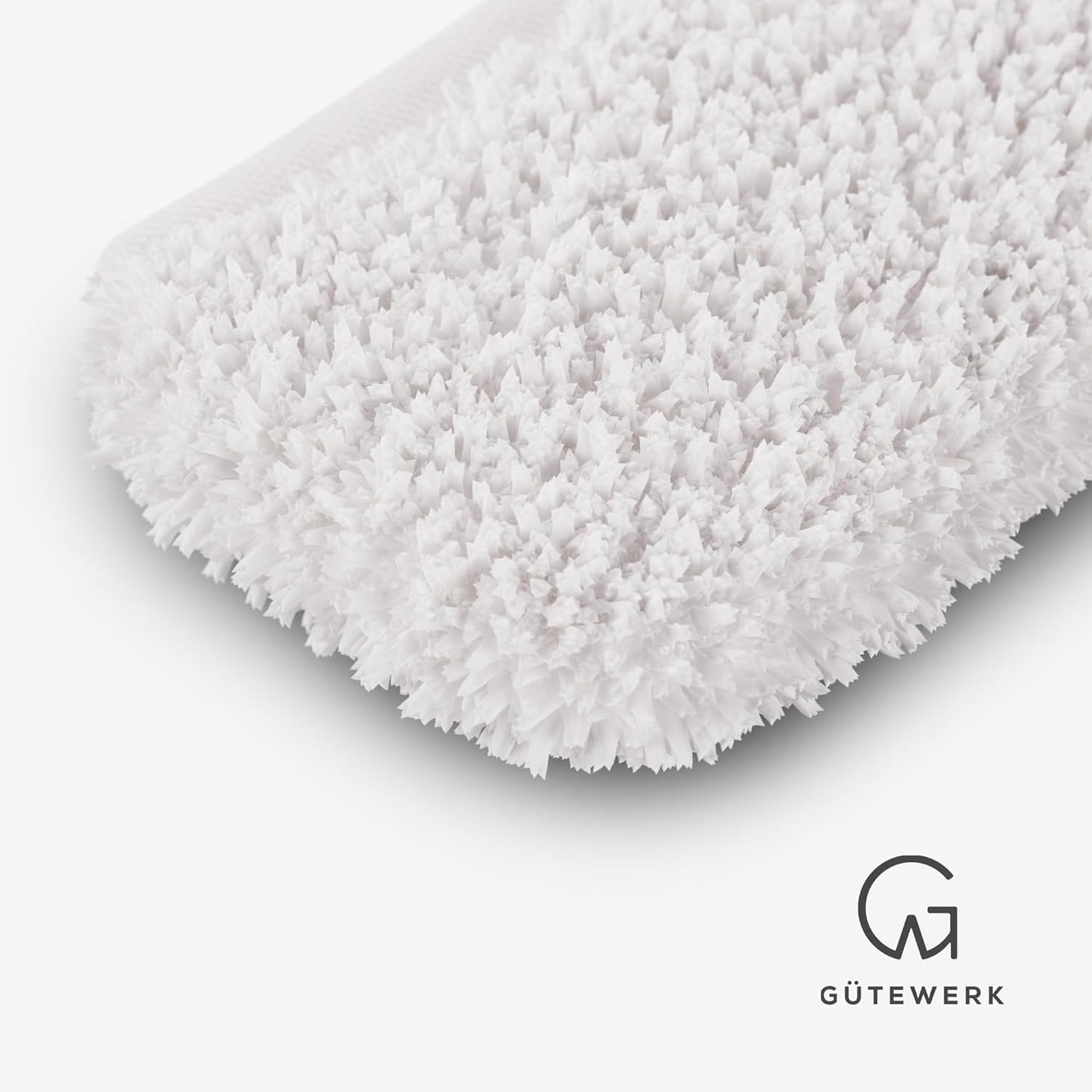 GÜTEWERK Silicone Shower Squeegee for Glass Doors & Mirrors with Stainless Steel Core, Streak-Free & No-Squeak Window Cleaning, 3-in-1 No-Drill Mount (Hook/Suction/Adhesive), Black, 9''