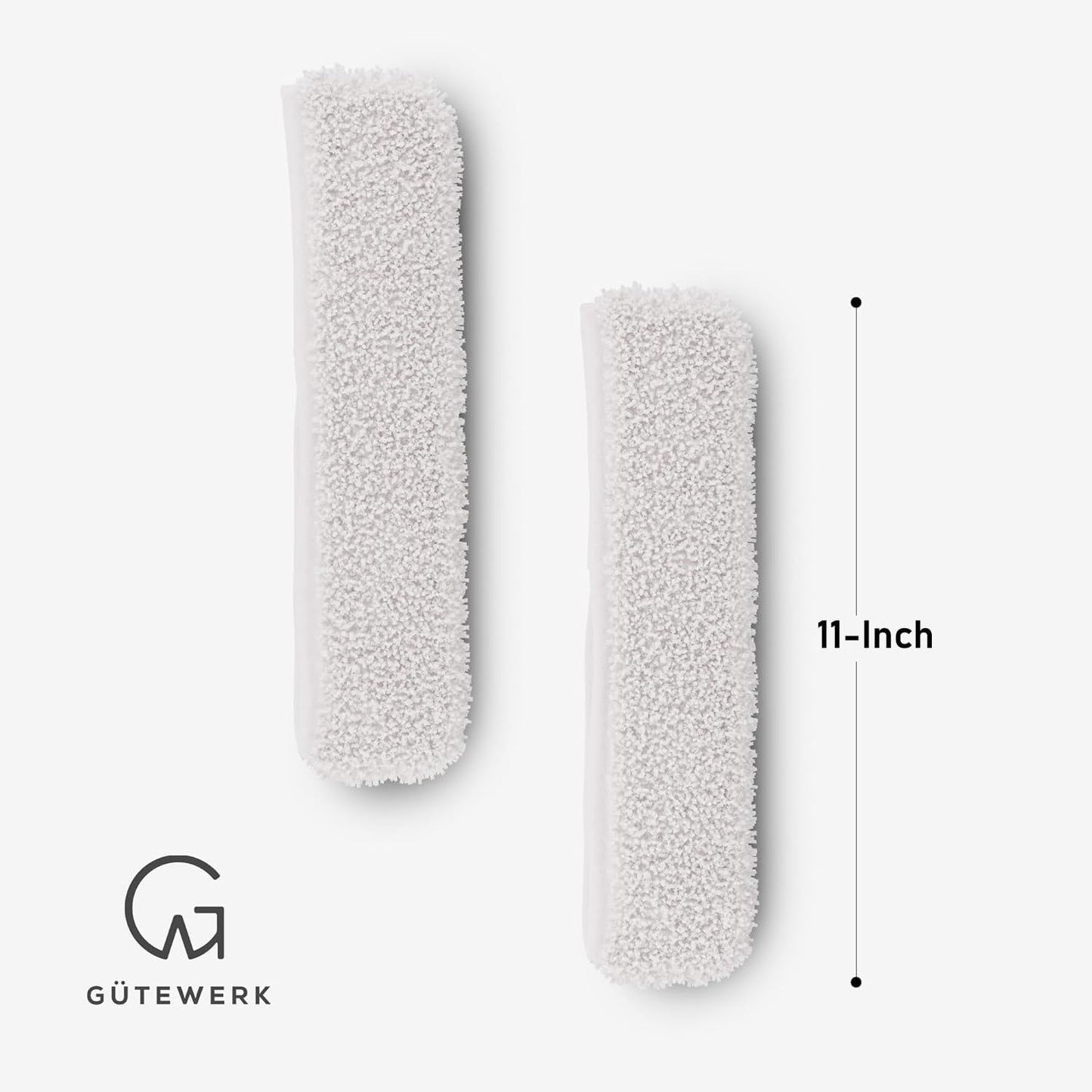 GÜTEWERK Silicone Shower Squeegee for Glass Doors & Mirrors with Stainless Steel Core, Streak-Free & No-Squeak Window Cleaning, 3-in-1 No-Drill Mount (Hook/Suction/Adhesive), Black, 9''
