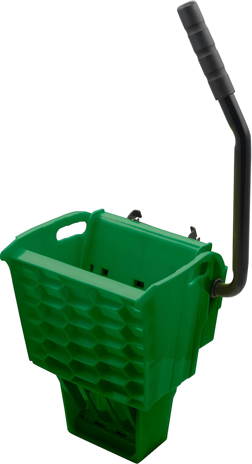 Carlisle FoodService Products Omnifit Mop Bucket with Side Press Wringer and Soiled Water Insert for Floor Cleaning, Kitchens, Restaurants, And Janitorial Use, Polypropylene (Pp), 35 Quarts, Yellow