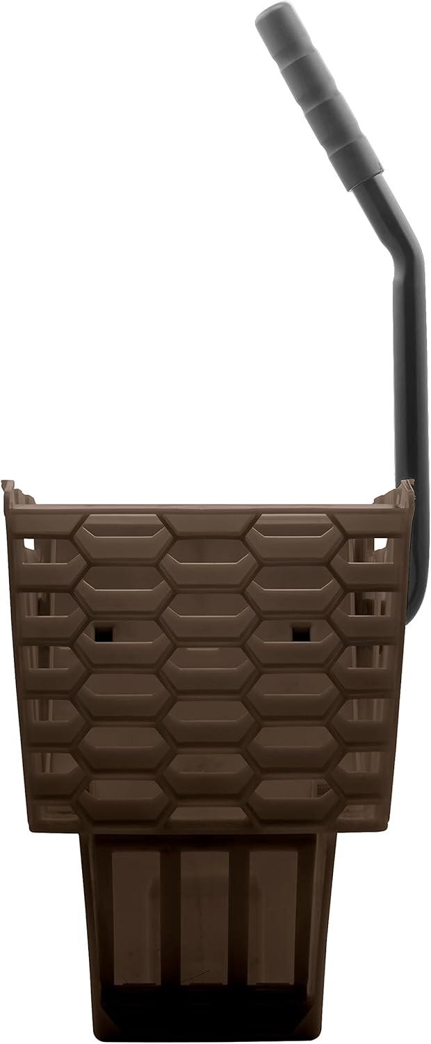 Carlisle FoodService Products Omnifit Mop Bucket with Side Press Wringer for Floor Cleaning, Kitchens, Restaurants, Office, And Janitorial Use, Polypropylene (Pp), 35 Quarts, Brown