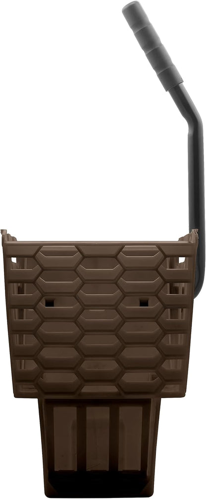 Carlisle FoodService Products Omnifit Mop Bucket with Side Press Wringer for Floor Cleaning, Kitchens, Restaurants, Office, And Janitorial Use, Polypropylene (Pp), 35 Quarts, Brown