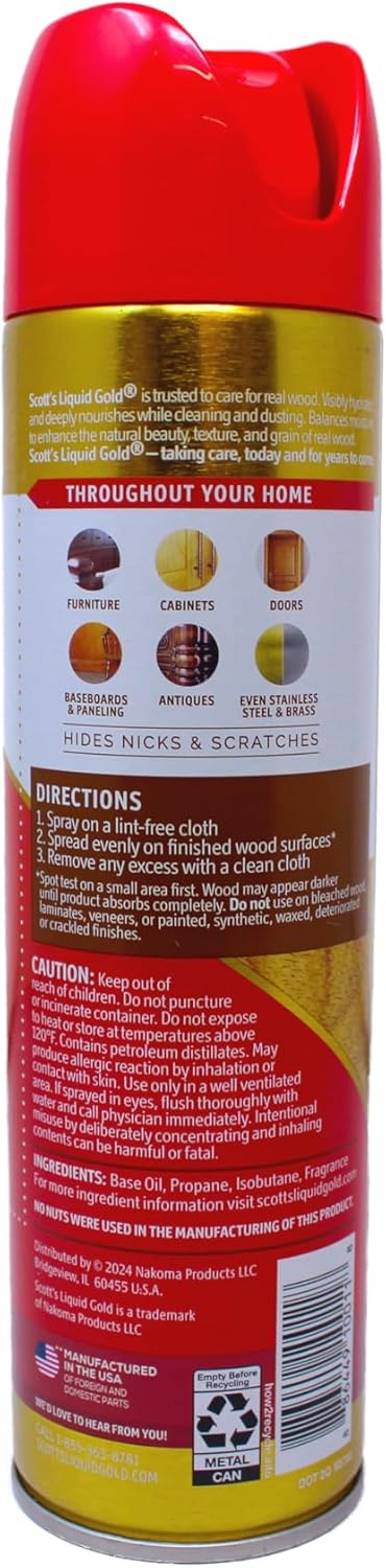 Scott's Liquid Gold Wood Care Spray Cleaner, 11.5 Ounce - Pack of 3