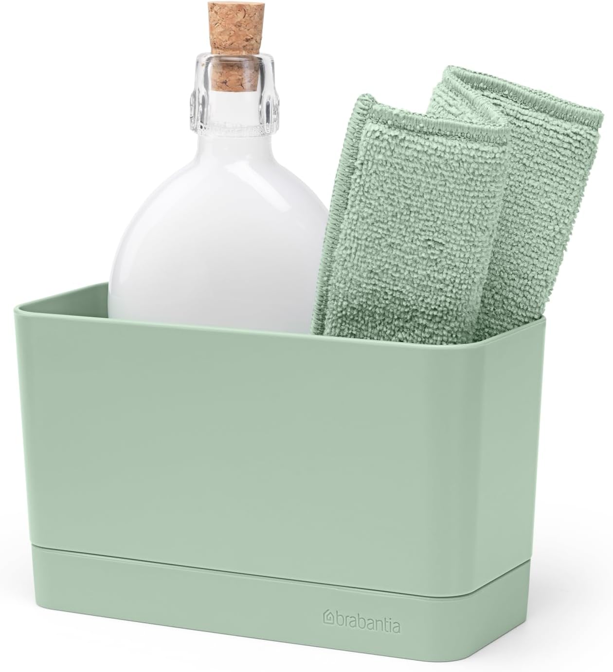 Brabantia Sink Organiser (Dark Gray) Non-Slip, Non-Scratch Kitchen Countertop Storage Caddy for Dish Brush, Soap, Cloths