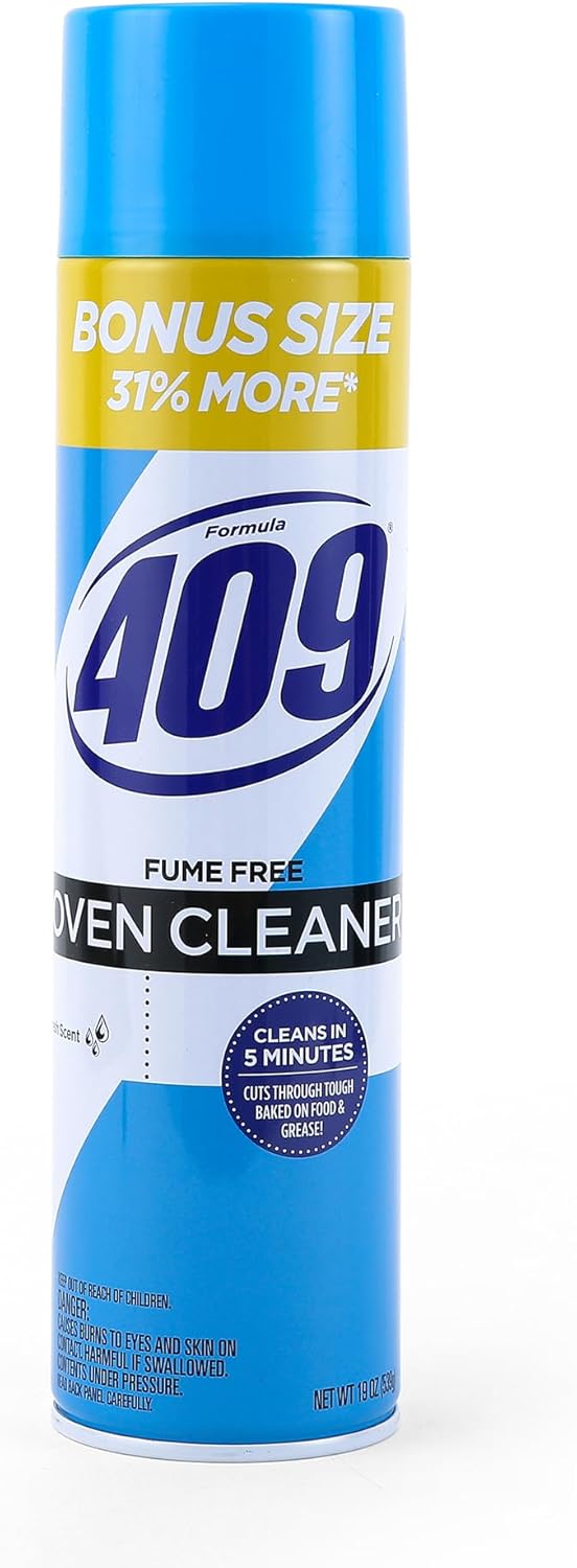 409 Fume Free Oven Cleaner 19oz Aerosol, Fresh Scent, Cuts Through Grease & Grime on Contact, A Powerful Clean You Can Trust, Fresh Scent, 19 Oz | Grill Cleaner, Stove Top Cleaner
