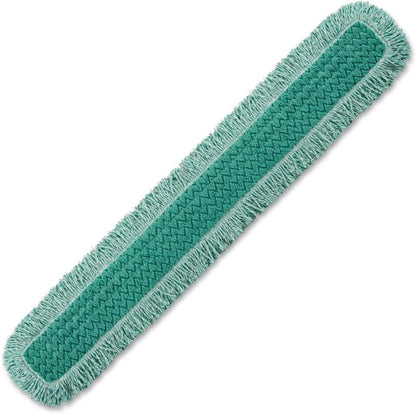 Rubbermaid Commercial Products HYGEN 24" Microfiber Dust Pad with Fringe Green for Janitorial/Professional Cleaners and Heavy-Duty Industrial Cleaning/Dusting/Sweeping