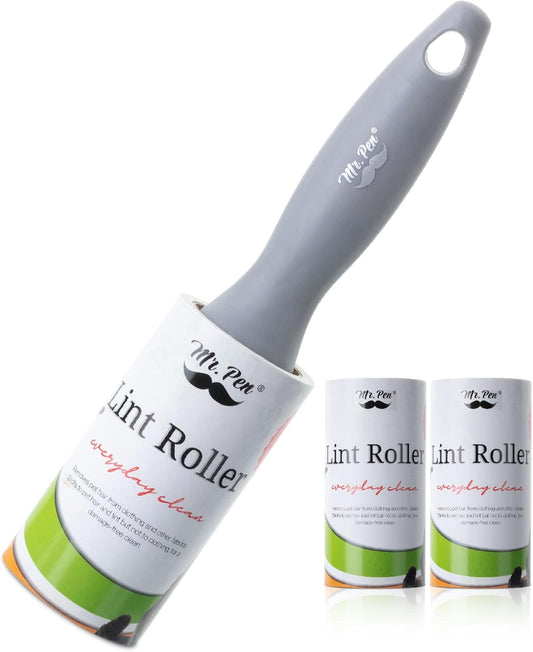 Mr. Pen- Lint Rollers, 1 Handle with 3 Refills, 270 Sheets, Extra Sticky Lint Remover for Clothes, Lint Roller for Pet Hair, Pet Hair Roller, Sticky Roller, Lint Roller for Clothes, Lint Removers