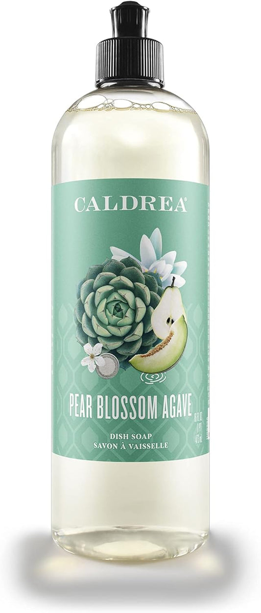 Caldrea Dish Soap, Biodegradable Dishwashing Liquid made with Soap Bark and Aloe Vera, Ginger Pomelo Scent, 16 oz
