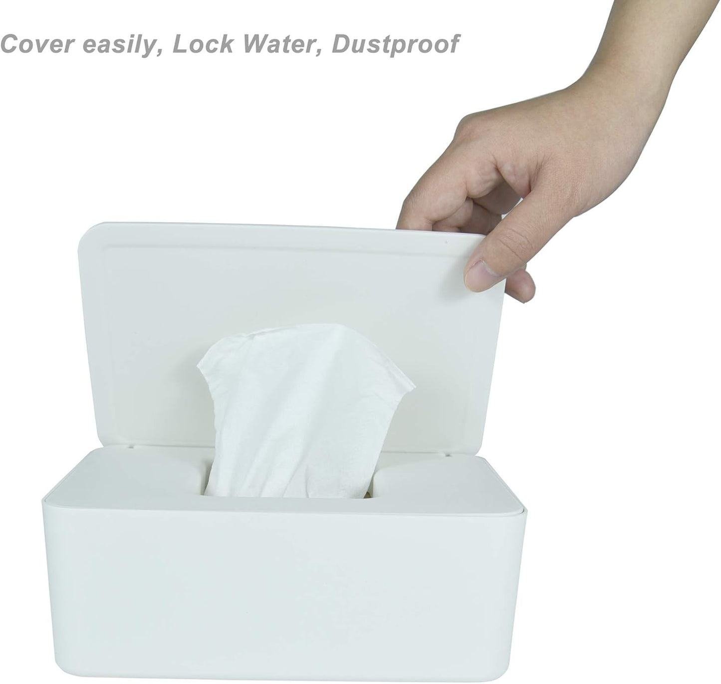 Diaper Wipes Dispenser, Tissue Storage Box Case, Wet Wipe Dispenser Holder with Lid for Home, Office, Cars (Pink)