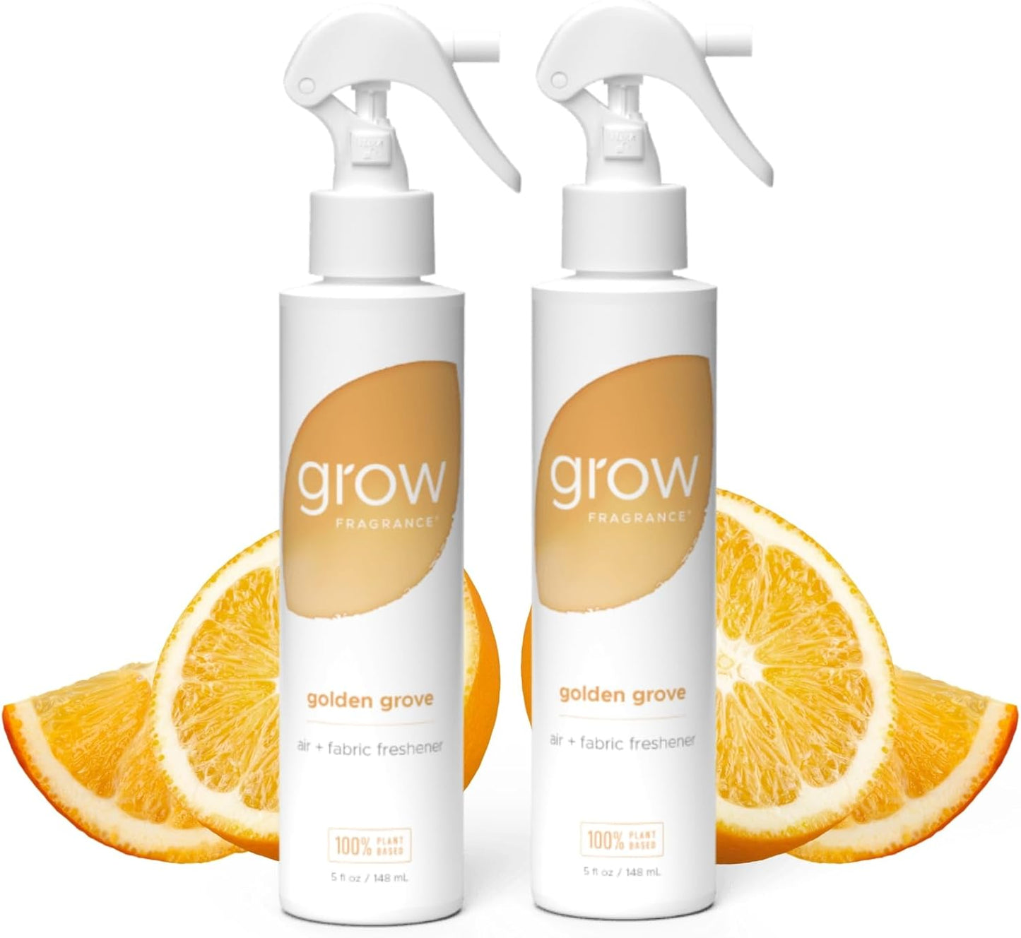 Grow Fragrance Scented Fabric and Room Air Freshener Spray - Certified Non-Toxic, 100% Plant-Based Essential Oils - 5 oz (Blondewood + Woodland Sage 2-Count)