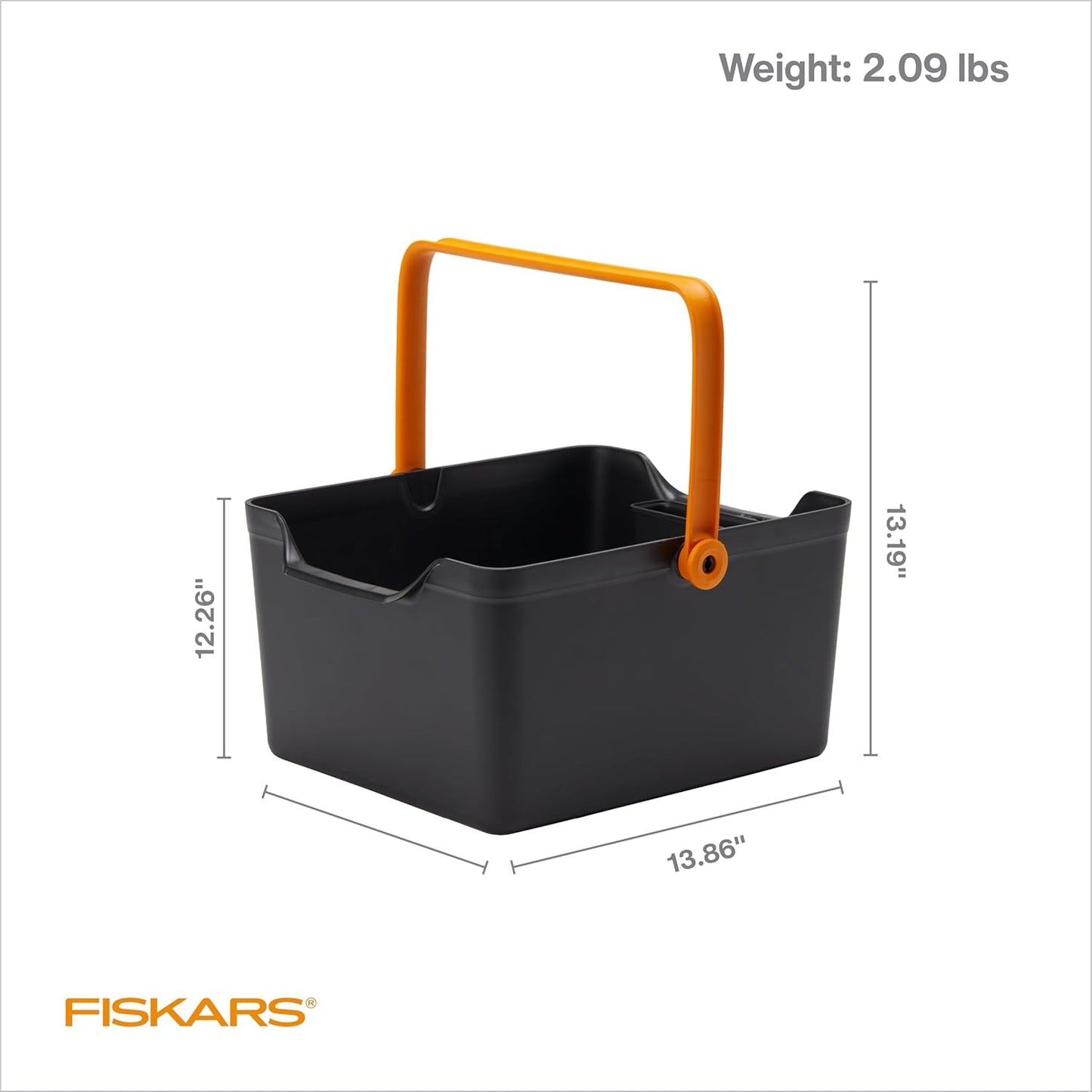 Fiskars Planting Soil Scoop & Brush Set, Dual-Sided Tool for Indoor Digging & Cleanup, Narrow Rigid End & Flexible Dustpan for Potting, Soft Bristles Sweep Debris, Recycled Plastic