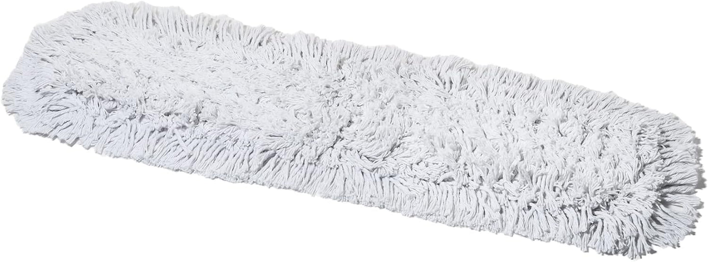24 Inch Commercial Dust Mop Replacement Head – Reusable Cotton Dust Mop Refill for Floor Cleaning and Janitorial Use