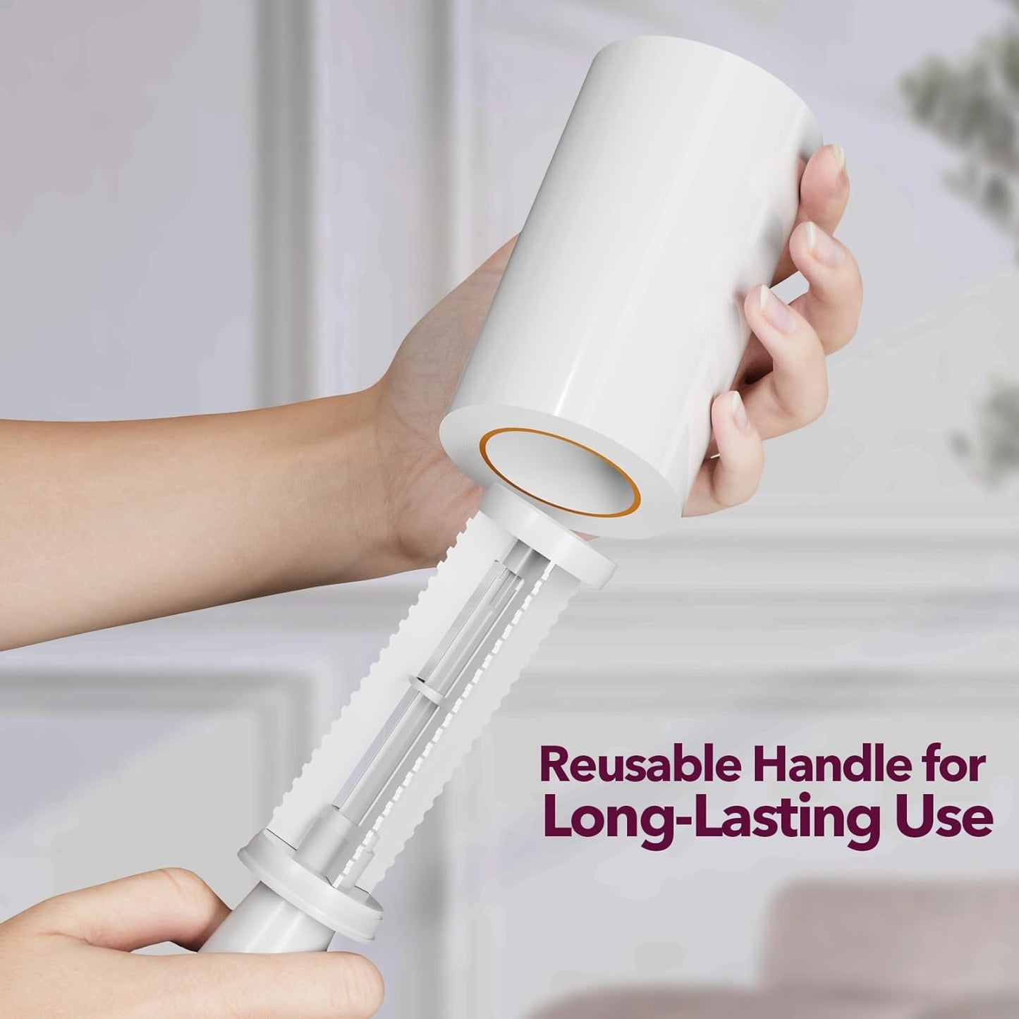 MEIQIHOME Lint Rollers for Pet Hair Extra Sticky, 1110 Sheets Mega Value Set Lint Roller with 5 Upgraded Handles, 10 Rollers Portable Pet Lint Roller for Clothes, Furniture, Dog & Cat Hair Removal