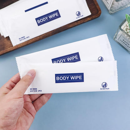 30 pcs Body Wet Wipes Individually Wrapped, Disposable Skin Cleansing Wipes, Individual Wrapped, Safe, Convenient, Lightweight, Aloe Vera for Butt, Hands, Face Cleaning, Daily Use