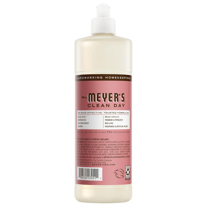 MRS. MEYER'S CLEAN DAY Liquid Dish Soap, Rosemary Scent, 16 Ounce Bottle, Pack of 3