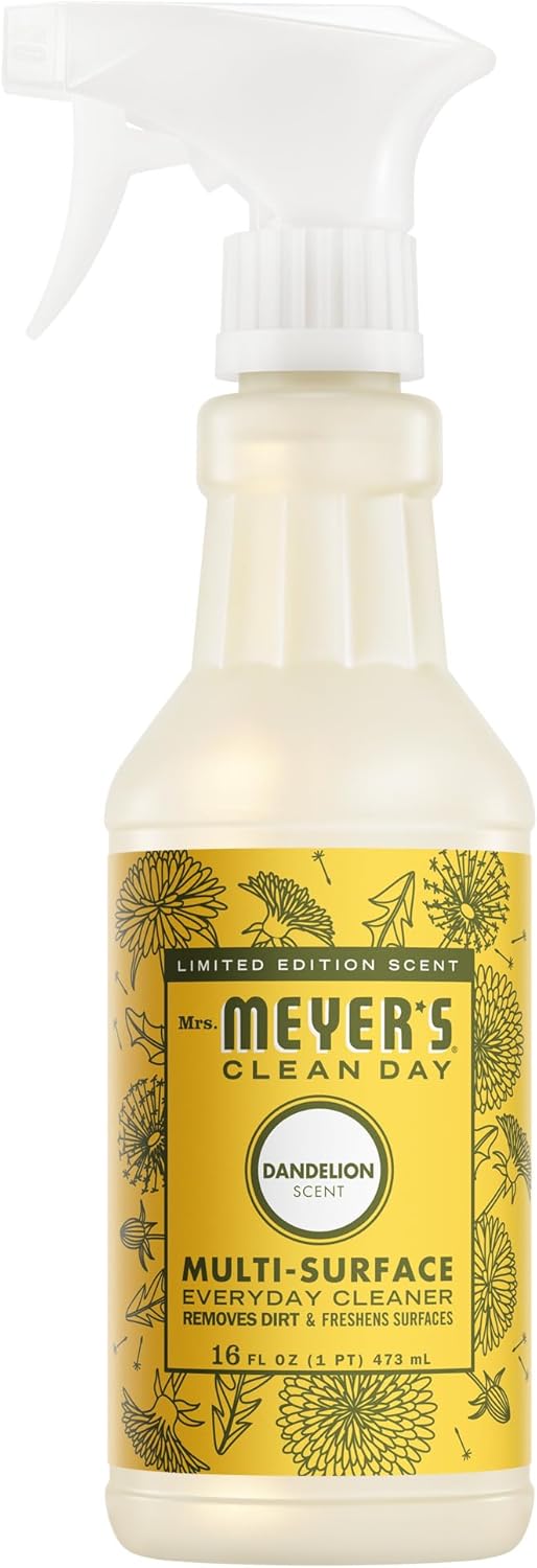 MRS. MEYER'S CLEAN DAY Multi-Surface Everyday Cleaner, Dandelion Scent, 16 Fl Oz Bottle