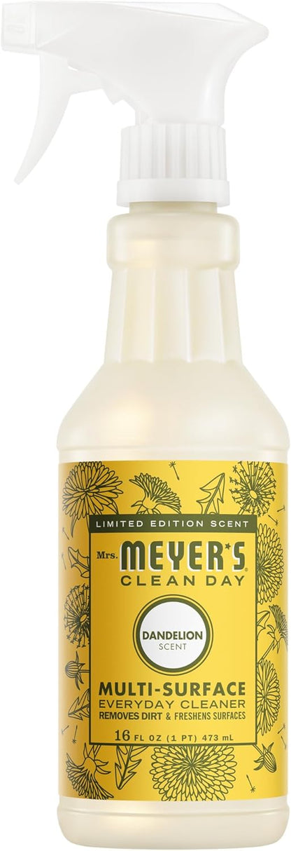 MRS. MEYER'S CLEAN DAY Multi-Surface Everyday Cleaner, Dandelion Scent, 16 Fl Oz Bottle