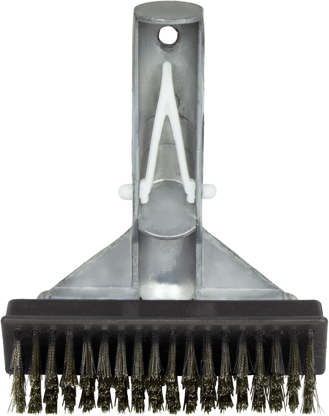 Poolmaster 5-Inch Stainless Steel Pool Algae Detail Brush, Heavy-Duty Aluminum Back, for Gunite Concrete Pools and Spas, Small Narrow Head for Corners, Steps and Tight Areas