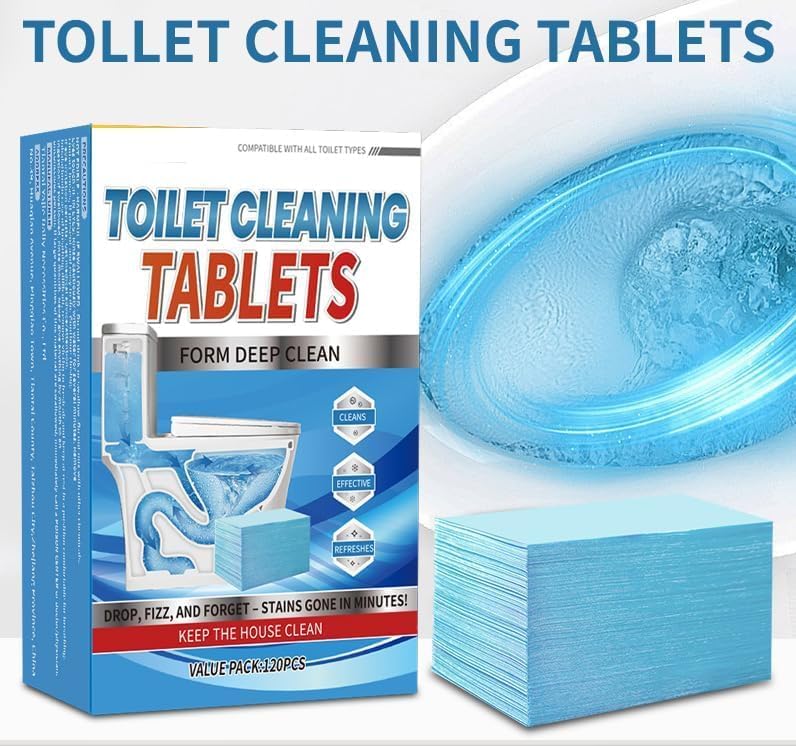 Toilet Bowl Cleaner Tablets, Deep Clean Formula, Put in the Toilet.NOT Tank.120 Pack Value Set