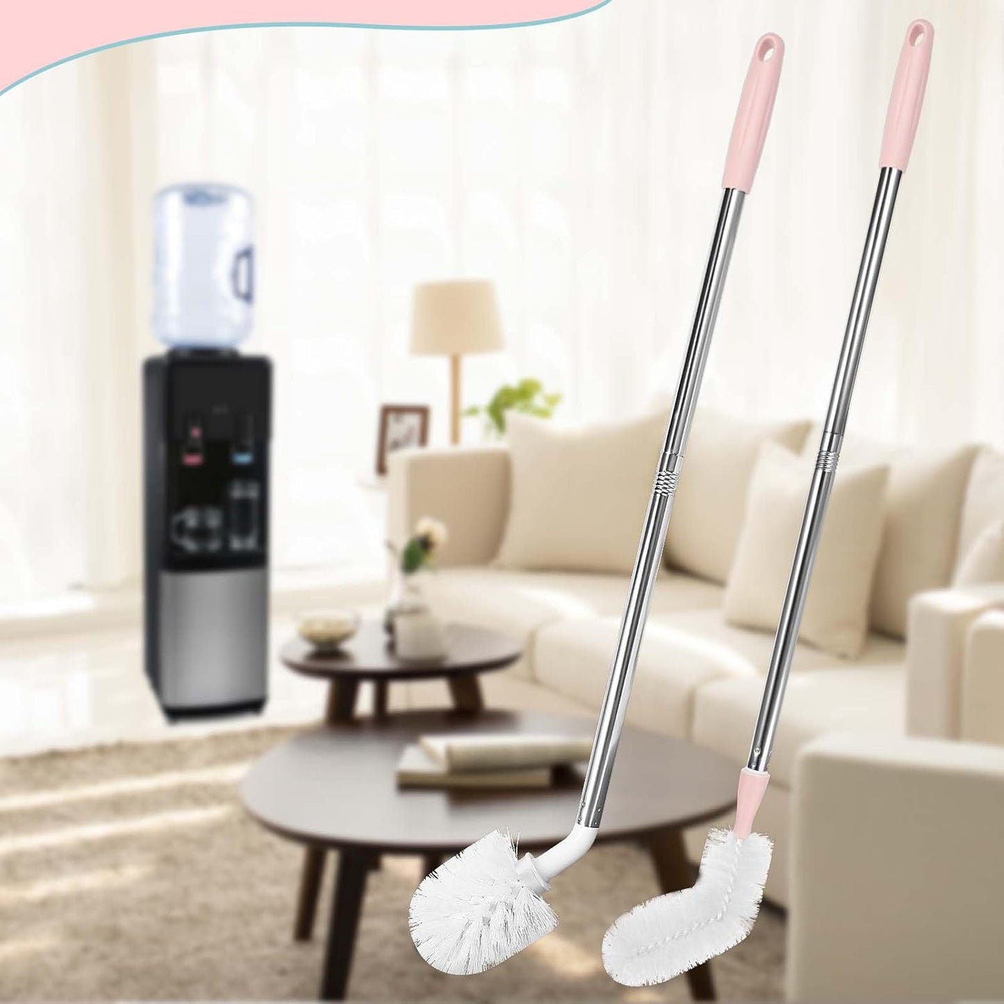 5 Gallon Water jug Cleaning Brush，2 Pack Bucket Brush, Kettle Brush, Cleaning Extra Long Bottles, 5 Gallon Jug Cleaner, Water Bottle Brush，Carboy Brush.