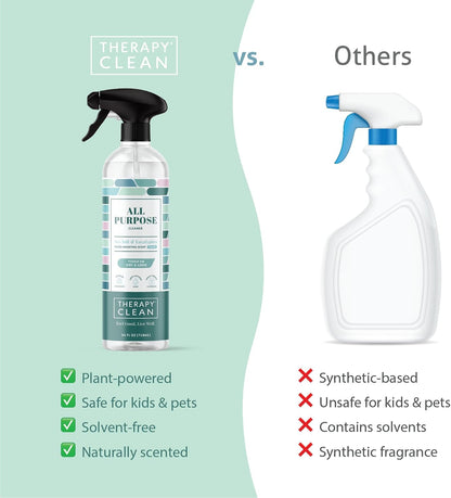 Therapy Clean All Purpose Cleaning Spray - Fresh Herbs & Melon 24 fl. oz - 100% Natural Scent, Kitchen Surface Counter, Surface Cleaner, Non Toxic All Purpose Cleaner Spray