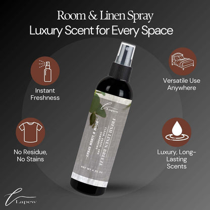 Lapew Room & Linen Spray | Fragrance Mist for Home, Car & Office | Fabric & Air Freshener | Neutralizing Mist | Made in USA | Cozy Cinnamon & Apple - Colors A