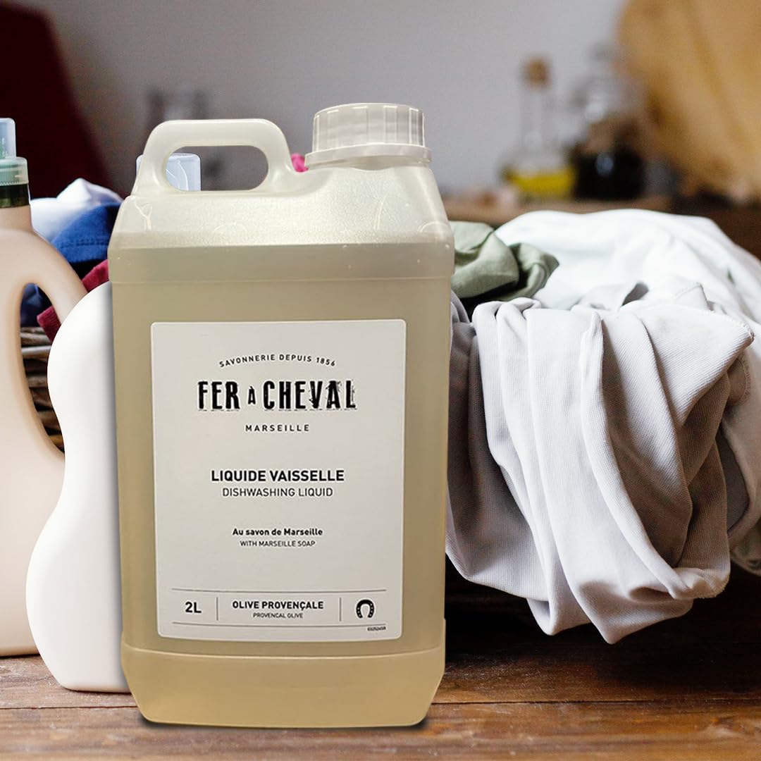 Fer à Cheval Marseille Dishwashing Soap, Olive Oil Based, Made in France - Liquid Dishwashing Soap, 500 ml/16.9 fl oz