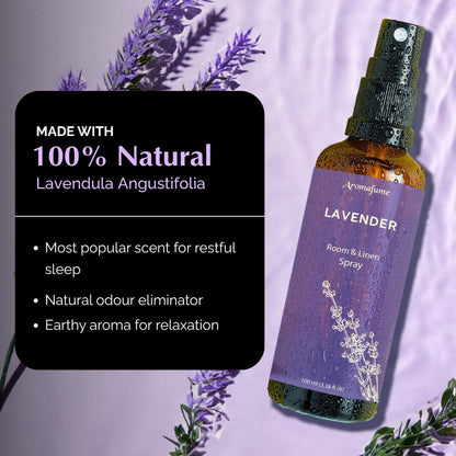 Vanilla Room, Linen & Pillow Spray by Aromafume | 100ml/3.38 fl oz | with Pure Vanilla Essential Oil | Aromatherapy Spray | Mist for Bedding, Fabrics