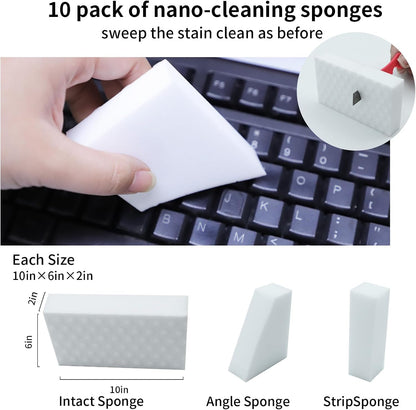 10 Pack of 2X Density Magic Sponge Eraser,Long Lasting Melamine Cleaning Sponges for Bathroom,Wall, Floor Cleaner