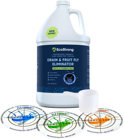 Fruit Fly Drain Treatment | Drain Fly Eliminator | All-Natural, Eliminates Gnats, Sewer Flies and More - Works in All Drains - 1 Gallon