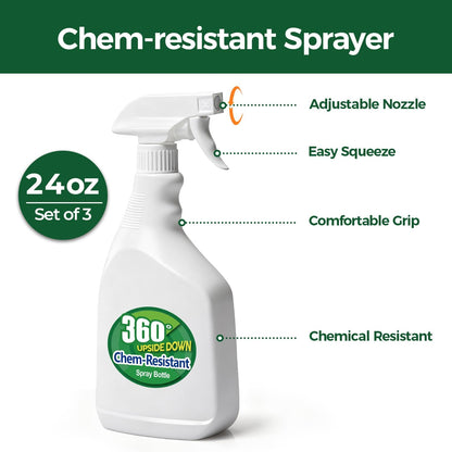 T4U Spray Bottles for Cleaning, 16 OZ Empty Spray Bottles Heavy Duty, Plastic Spray Bottles for Cleaning Solutions, Cleaning Spray Bottle for Household Cleaning Bleach, Industrial Chemical (2 Pack)