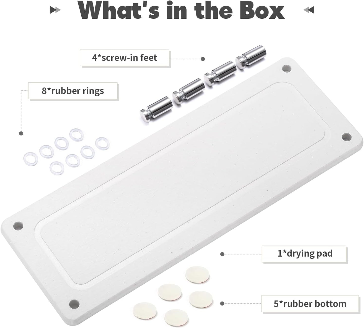 Kitchen Sink Caddy Water Absorbing Stone Tray For Sink, Diatomite Bathroom Countertop Tray Organizer, Faucet Stone Drying Mat Coaster Soap Dish Sponge Dispenser Holder (Grey)