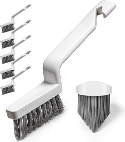 6 Pack Grout Cleaner Brush V Shape Hard Bristle Grout Brush Stiff Grouts Cleaning Brushes for Tile Floor, Handheld Grouts Scrub Brushes for Shower, Bathroom, Kitchen, Household Use
