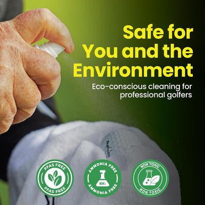 Brampton Golf Grip Cleaner, Works on Balls & Club Head Grooves, Restores Tackiness, Removes Dirt & Oil, Grip Spray for Golf, Tennis, Baseball, Football, & More, No PFAS or Ammonia, 4oz