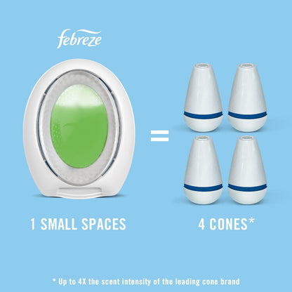 Febreze Bathroom Air Freshener, Odor-Fighting, Plug In Alternative, Air Fresheners for Small Spaces in Home, Bathroom, Kitchen, & Closet, Pet & Litter Box Odor Fighter, Gain Original Scent, 4ct