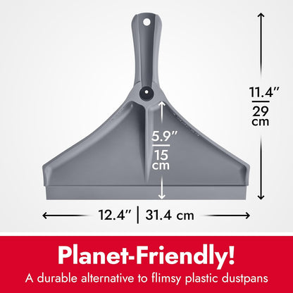Dustpan by Ravmag- Solid Natural Silicone Construction- Stand Up Design- Accommodates Any Broom/Hand Brush- Best Dustpans for Home/Lobby/Shop