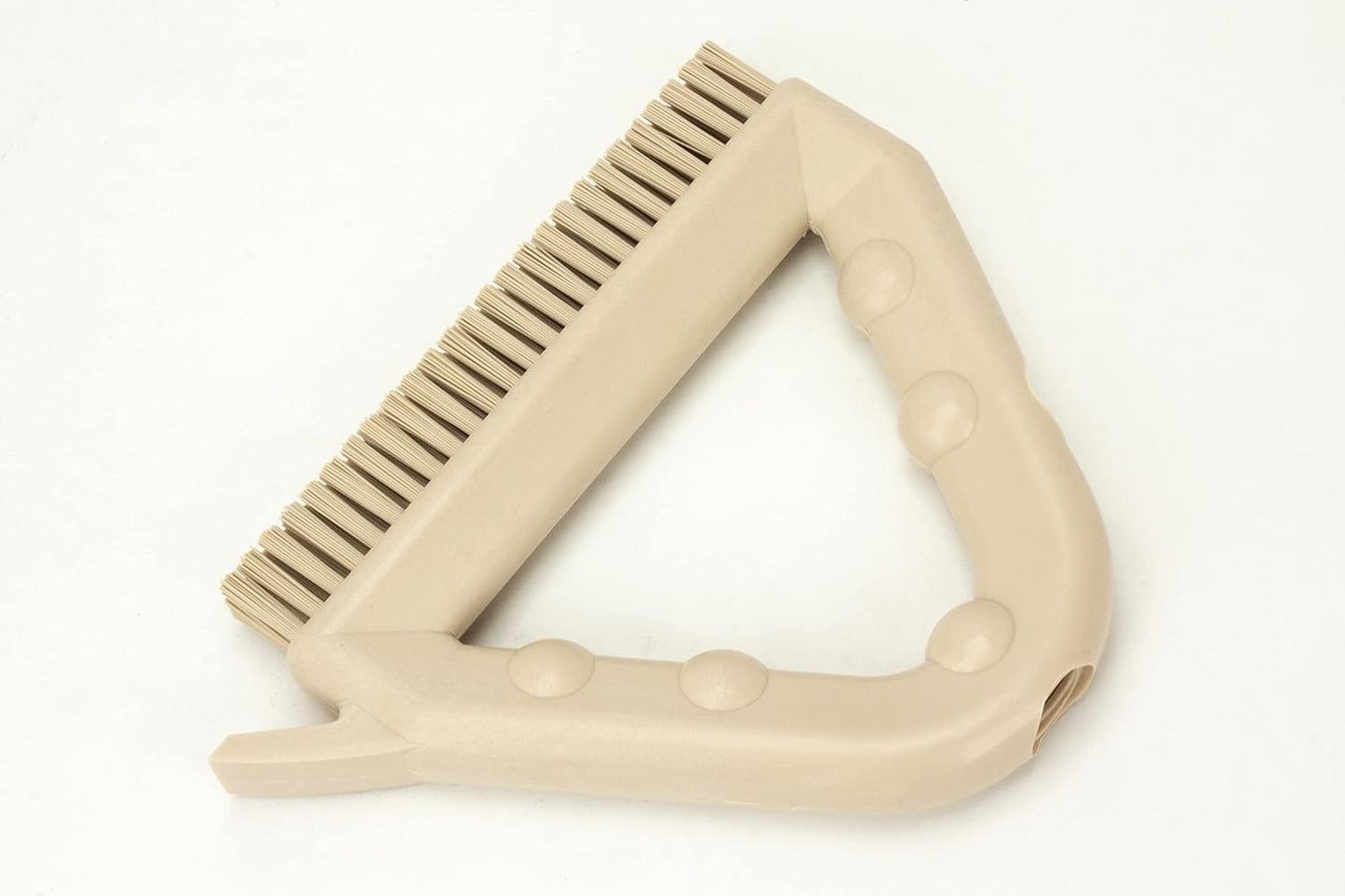 SPARTA Plastic Commercial Grout Brush, Triangle-Shaped Scrub Brush with Scraper and Two Threaded Holes for Attaching Handle (Sold Separately), 9 x 7 x 7 Inches, Gray
