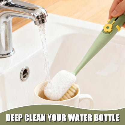 Water Bottle Cleaning Brush Set, Multifunctiona Brush and Straw Cleaner, 5 in 1 Long Handle Bottle Cleaning Brush